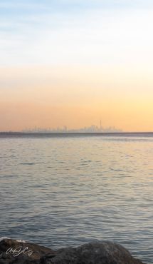 Sunrise over Toronto, captured from the Lakeshore in Mississauga