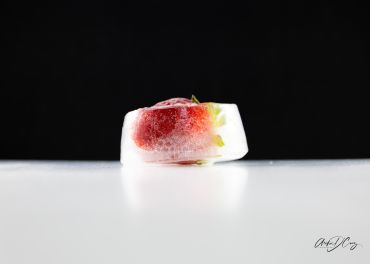 Strawberry in ice