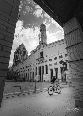Cyclist at Civic Centre
