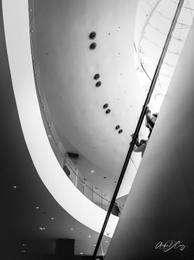 Going up…Shoppers on an escalator at Erin Mills Town Centre