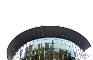 Square One skyline reflection